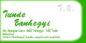 tunde banhegyi business card